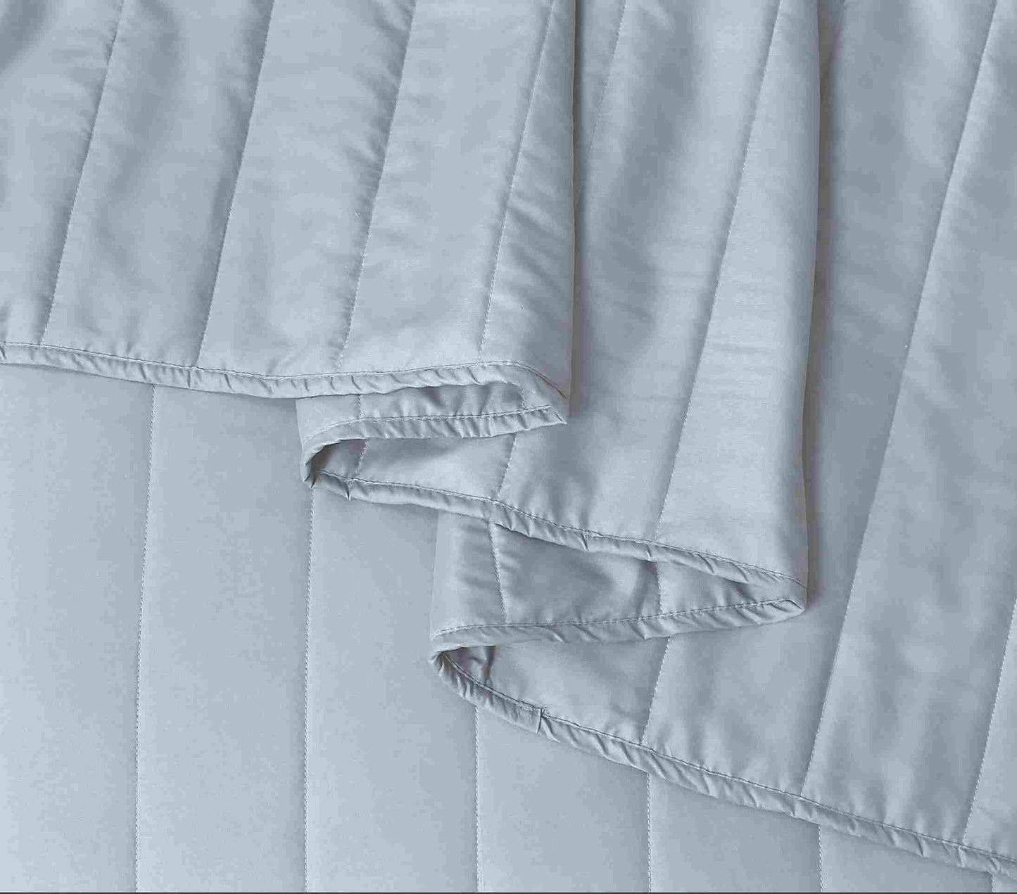 Quilted Stripe Bedspread - Spa Blue - Bedding Park