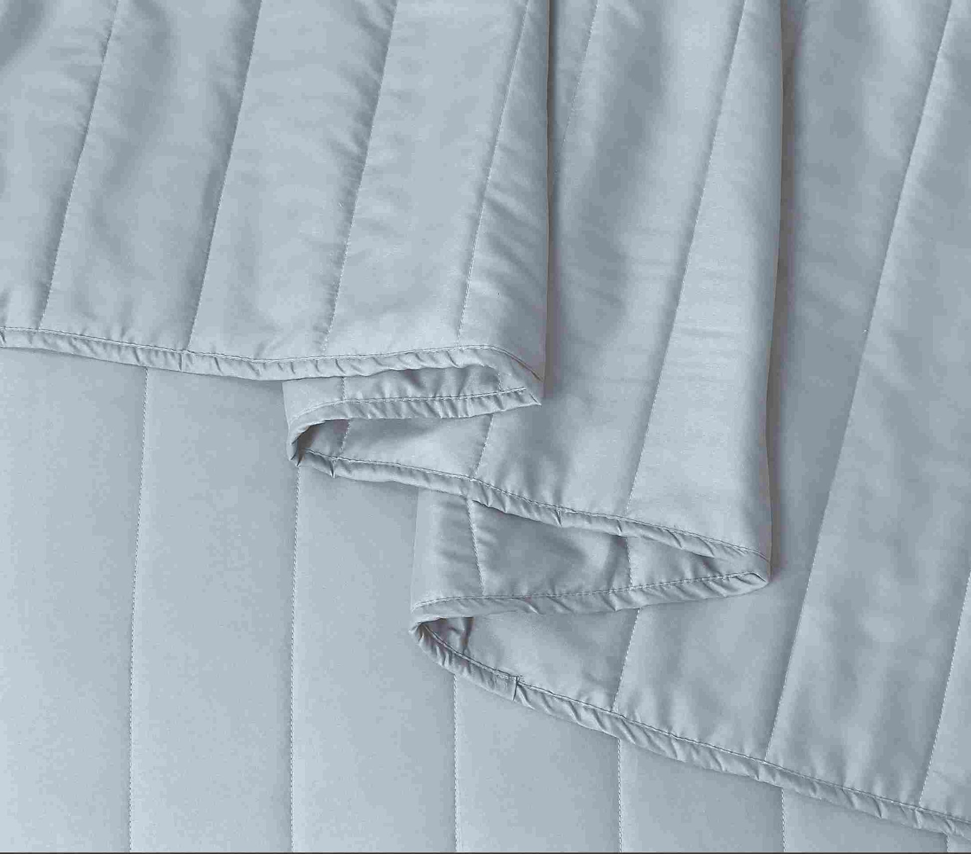 Quilted Stripe Bedspread - Spa Blue - Bedding Park