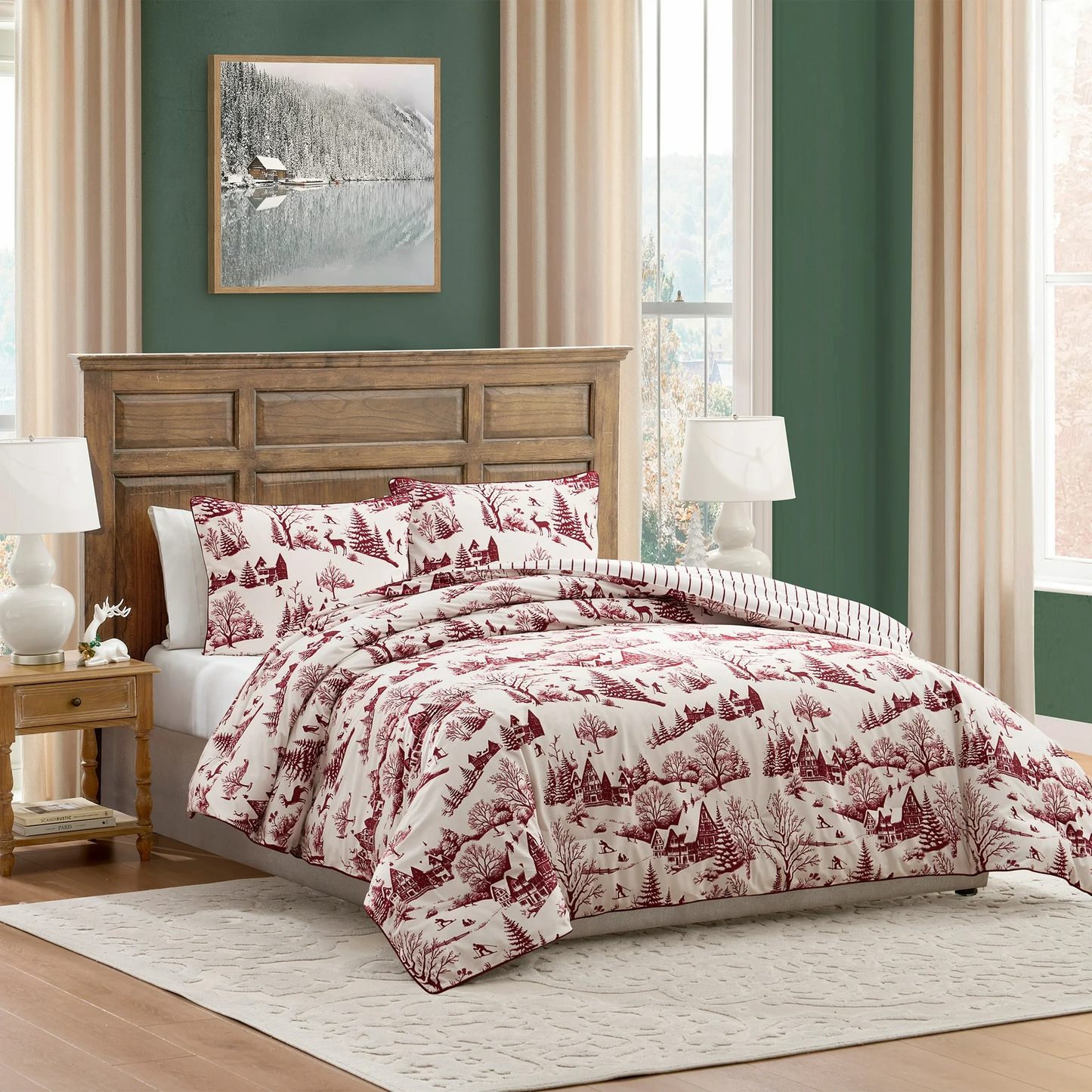 Comforter Set - Aurora Red