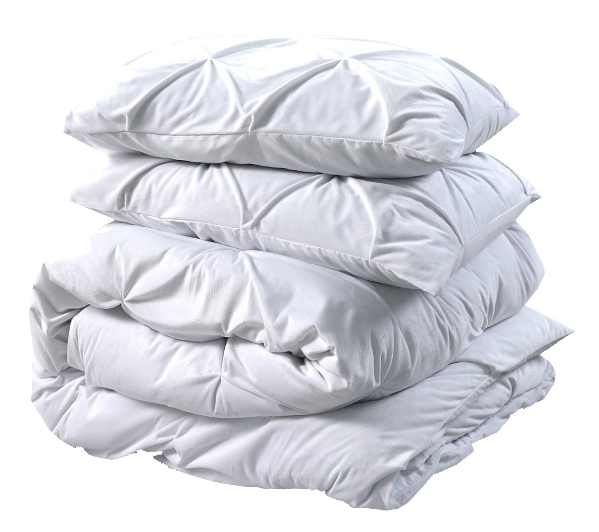 Velvet Pintuck Duvet Cover Set - White - Bedding Park