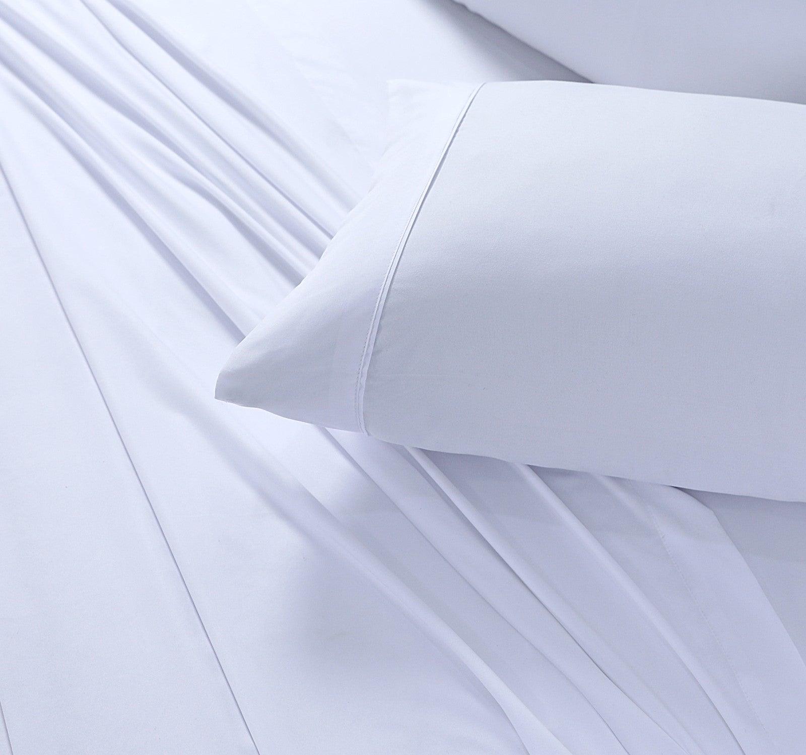 Fitted Bed Sheet- White - Bedding Park