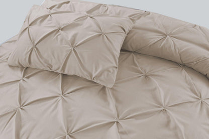 Pintuck Duvet Cover Set- Linen - Bedding Park