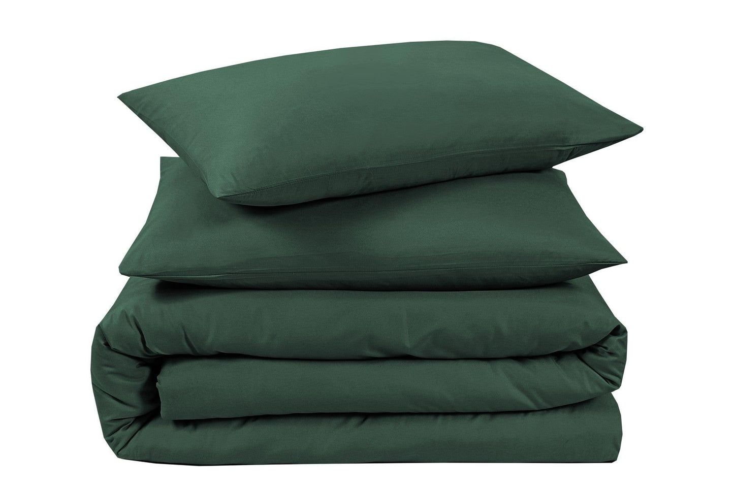 Plain Duvet Cover Set - Bottle Green - Bedding Park
