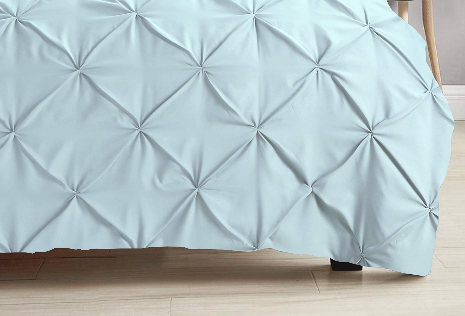 Pintuck Duvet Cover Set- Spa Blue - Bedding Park