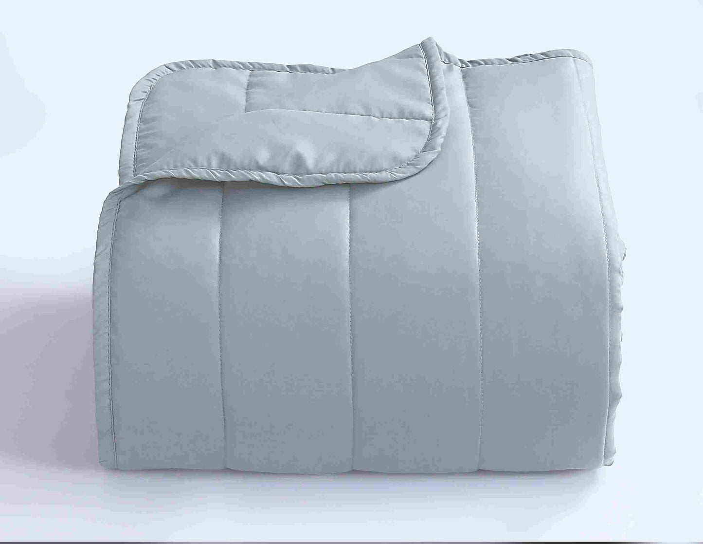 Quilted Stripe Bedspread - Spa Blue - Bedding Park
