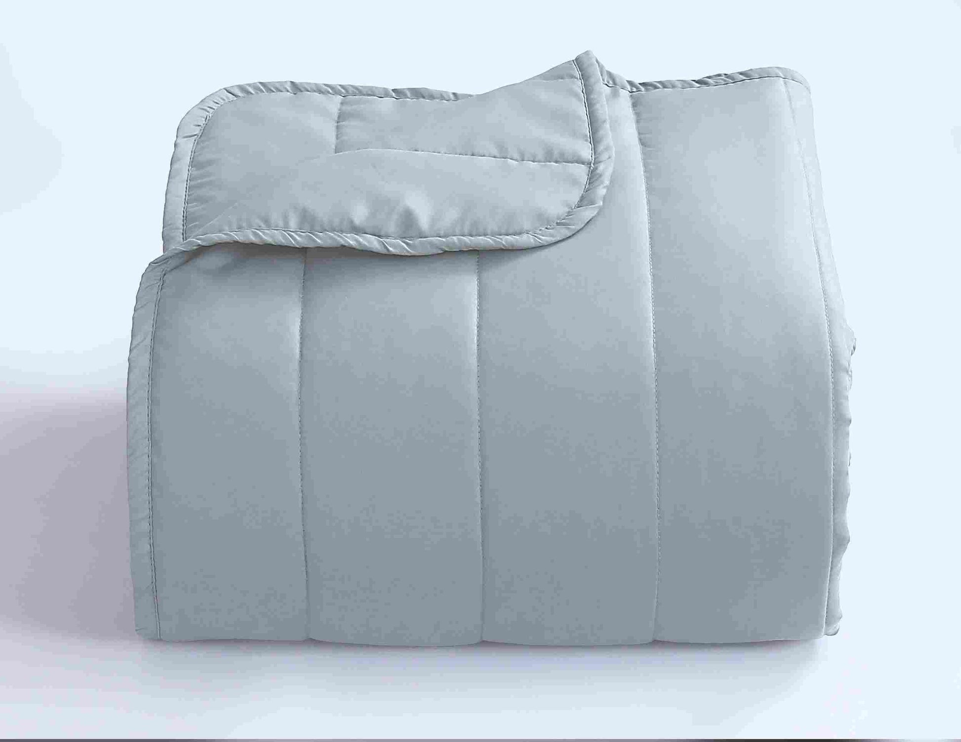 Quilted Stripe Bedspread - Spa Blue - Bedding Park