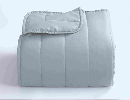 Quilted Stripe Bedspread - Spa Blue - Bedding Park