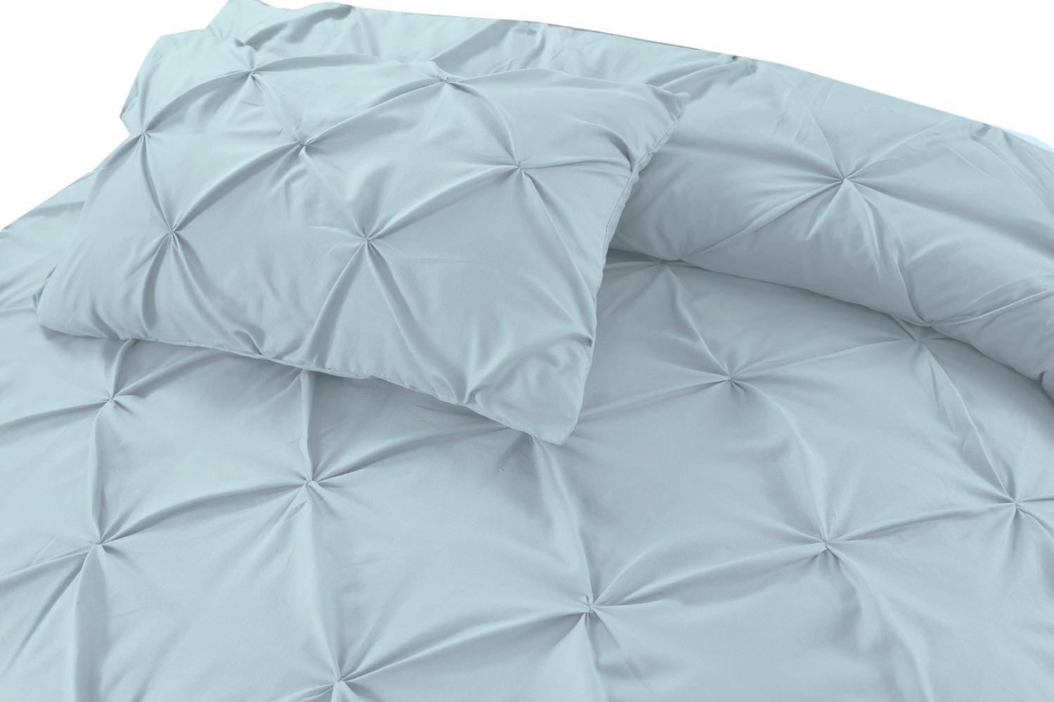 Pintuck Duvet Cover Set- Spa Blue - Bedding Park