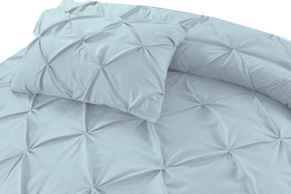 Pintuck Duvet Cover Set- Spa Blue - Bedding Park