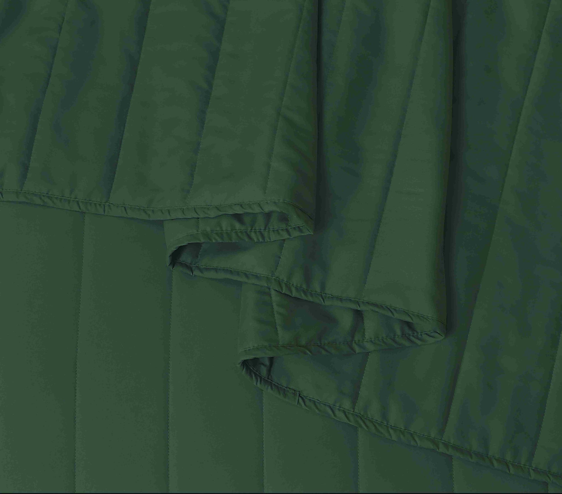 Quilted Stripe Bedspread - Bottle Green - Bedding Park