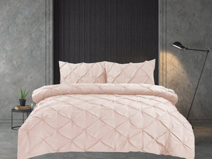 Pintuck Duvet Cover Set- Blush - Bedding Park