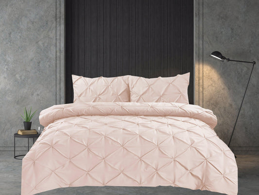 Pintuck Duvet Cover Set- Blush - Bedding Park