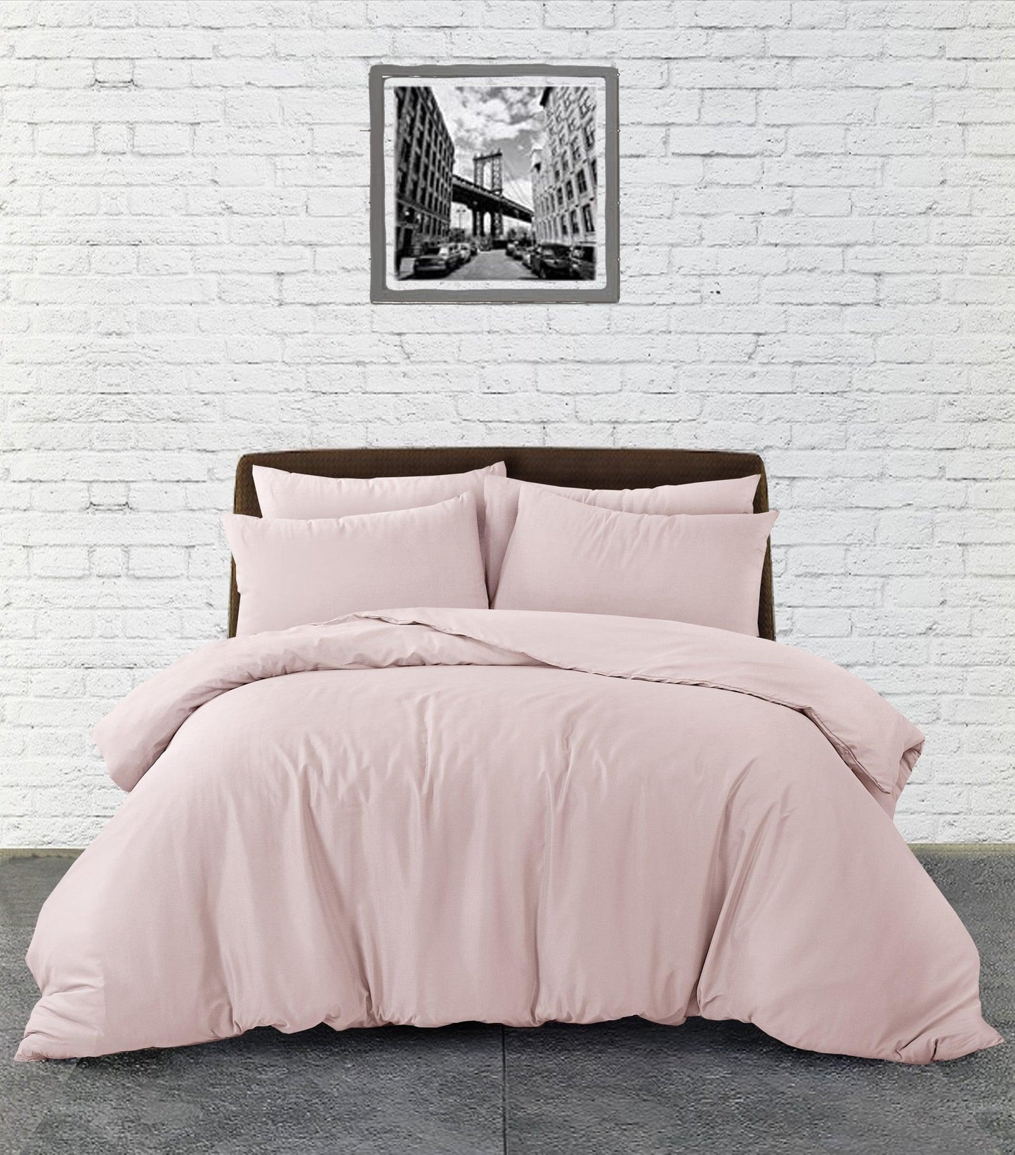 Plain Duvet Cover Set - Blush - Bedding Park
