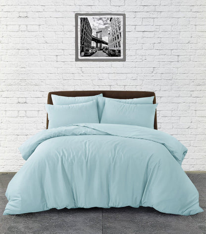 Plain Duvet Cover Set - Spa Blue - Bedding Park