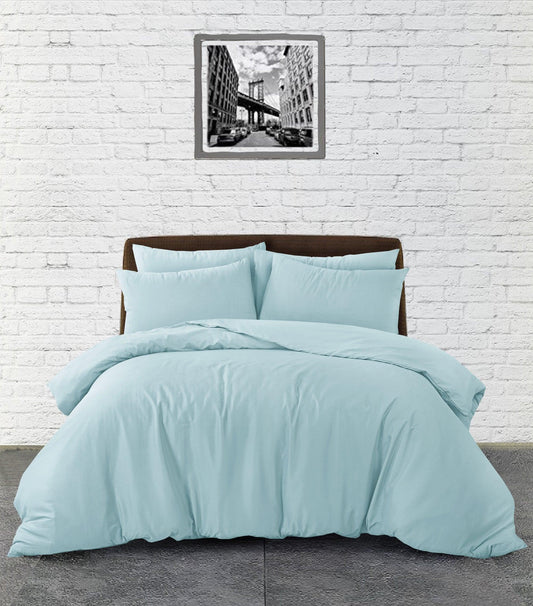 Plain Duvet Cover Set - Spa Blue - Bedding Park