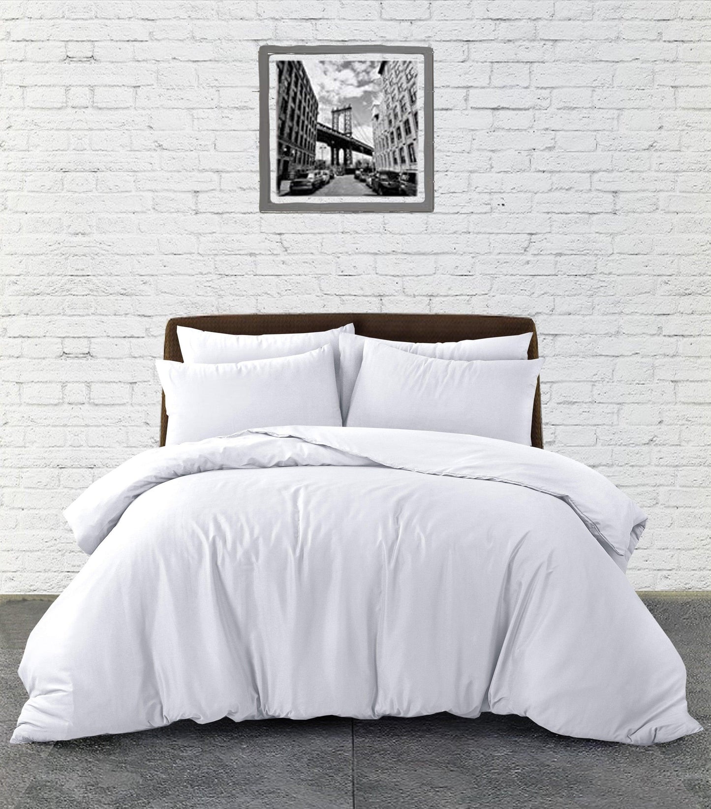 Plain Duvet Cover Set - White - Bedding Park