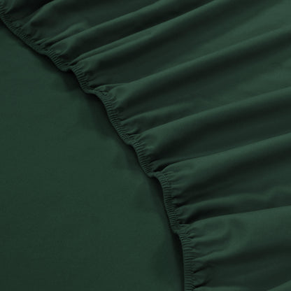 Fitted Bed Sheet - Bottle Green - Bedding Park