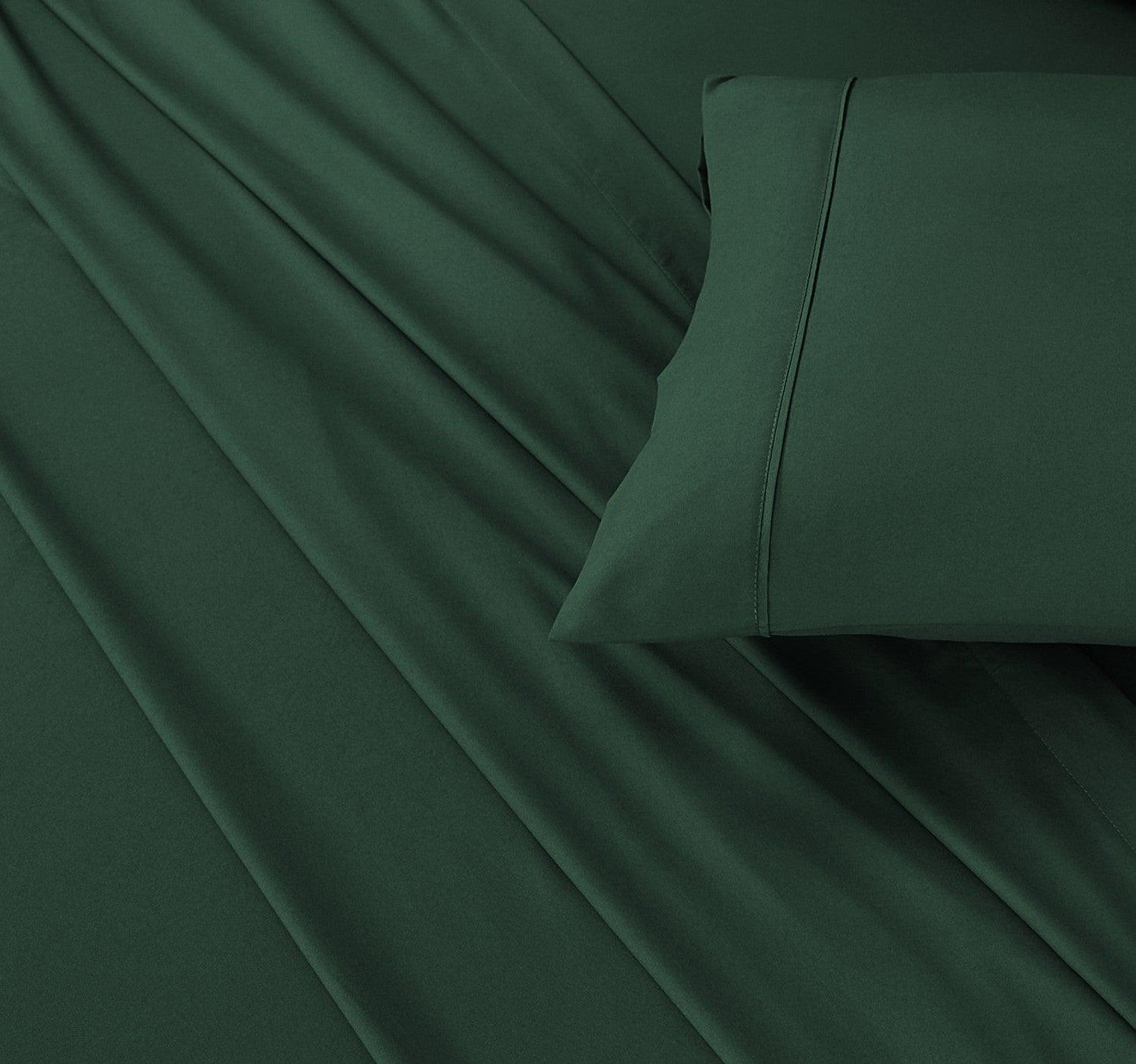Fitted Bed Sheet - Bottle Green - Bedding Park