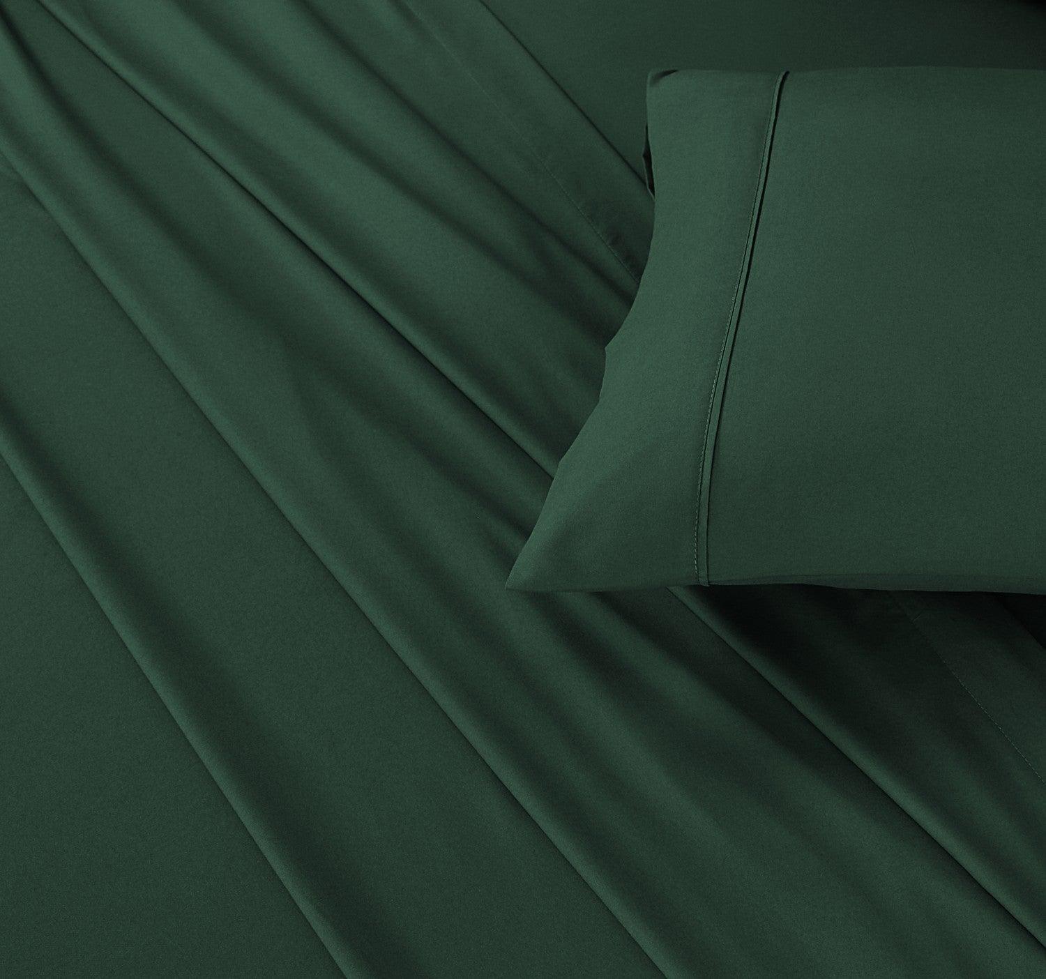 Fitted Bed Sheet - Bottle Green - Bedding Park