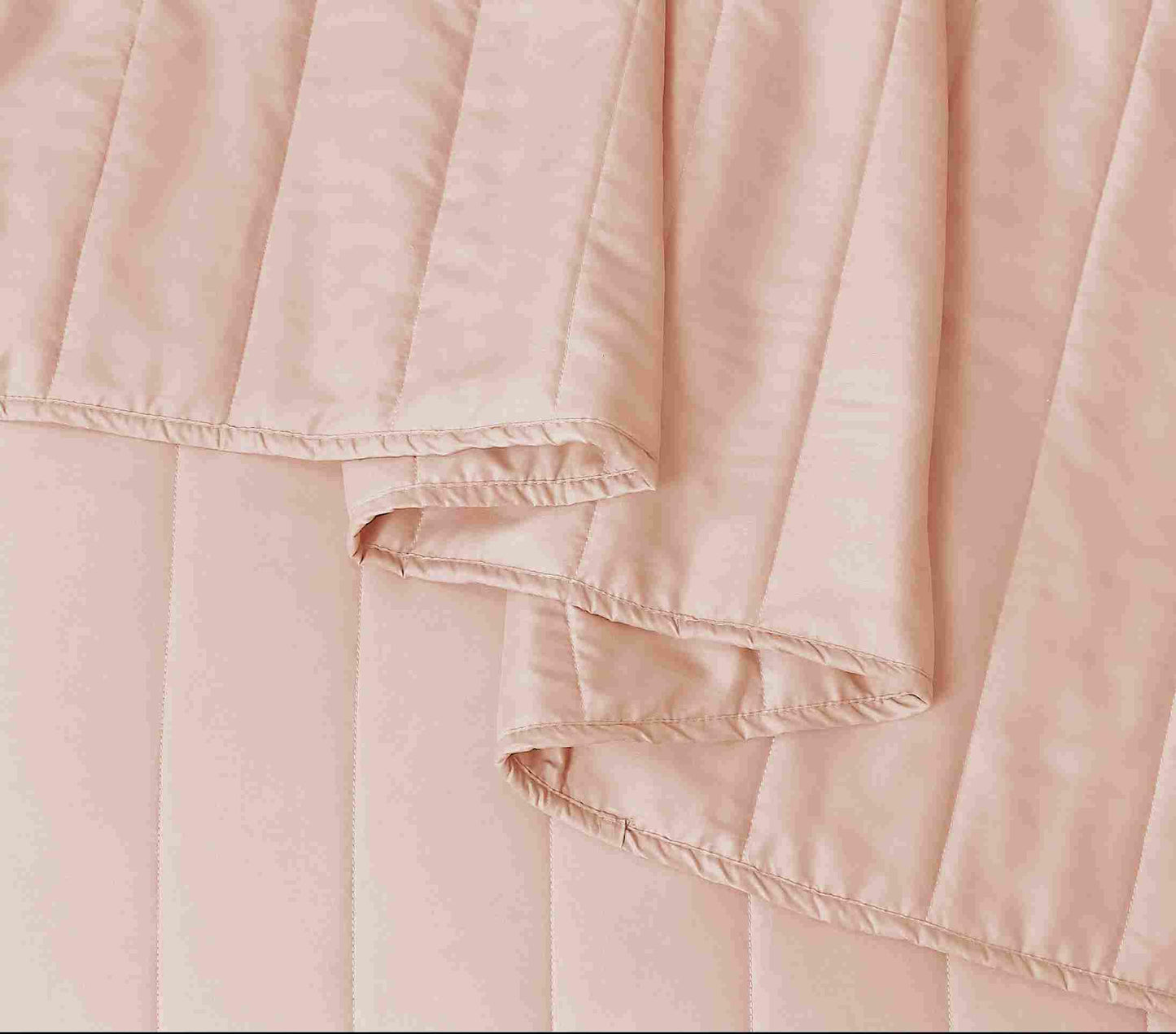 Quilted Stripe Bedspread - Blush - Bedding Park