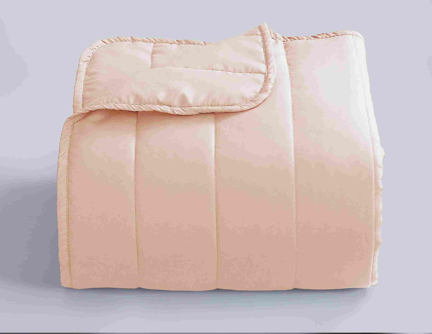 Quilted Stripe Bedspread - Blush - Bedding Park