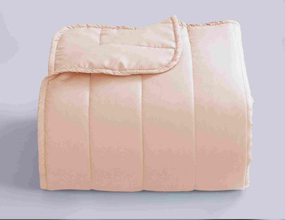 Quilted Stripe Bedspread - Blush - Bedding Park