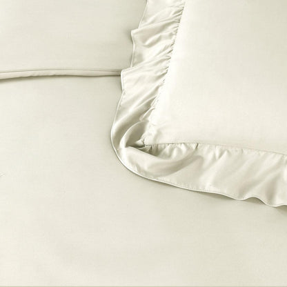 Ruffle Duvet Cover Set - Cream - Bedding Park