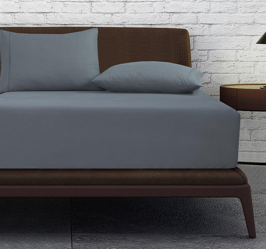 Fitted Bed Sheet - Gray - Bedding Park