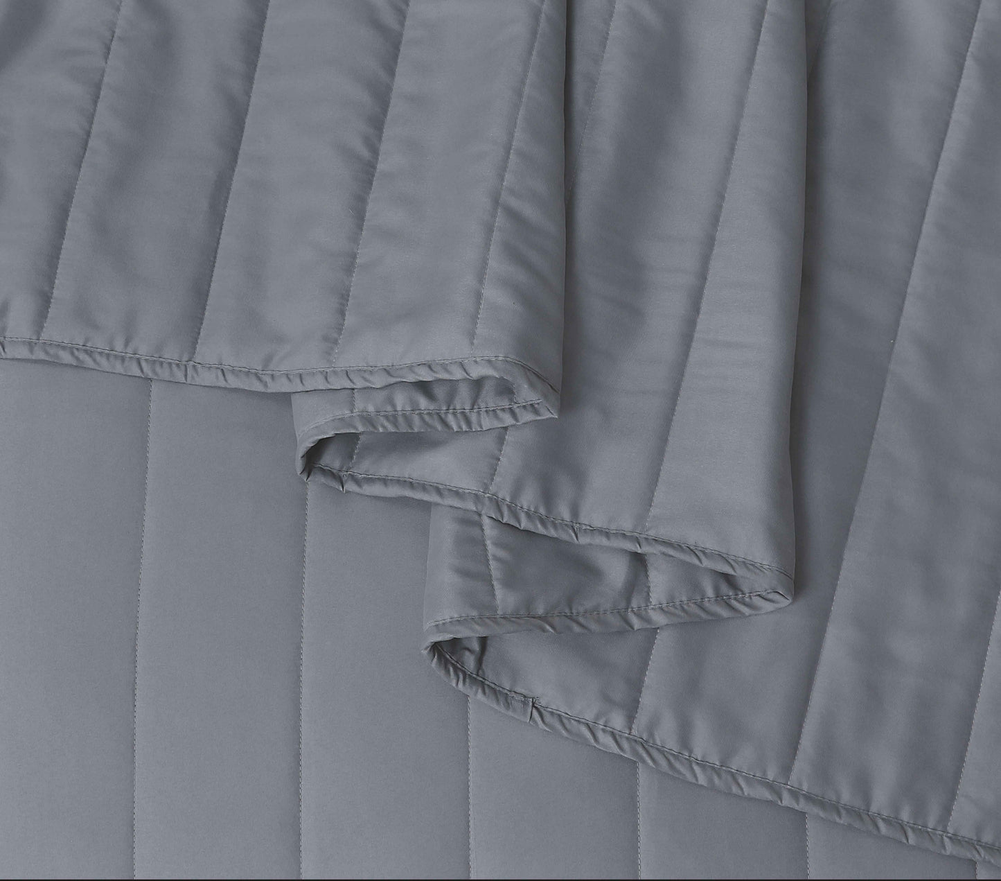 Quilted Stripe Bedspread - Gray - Bedding Park