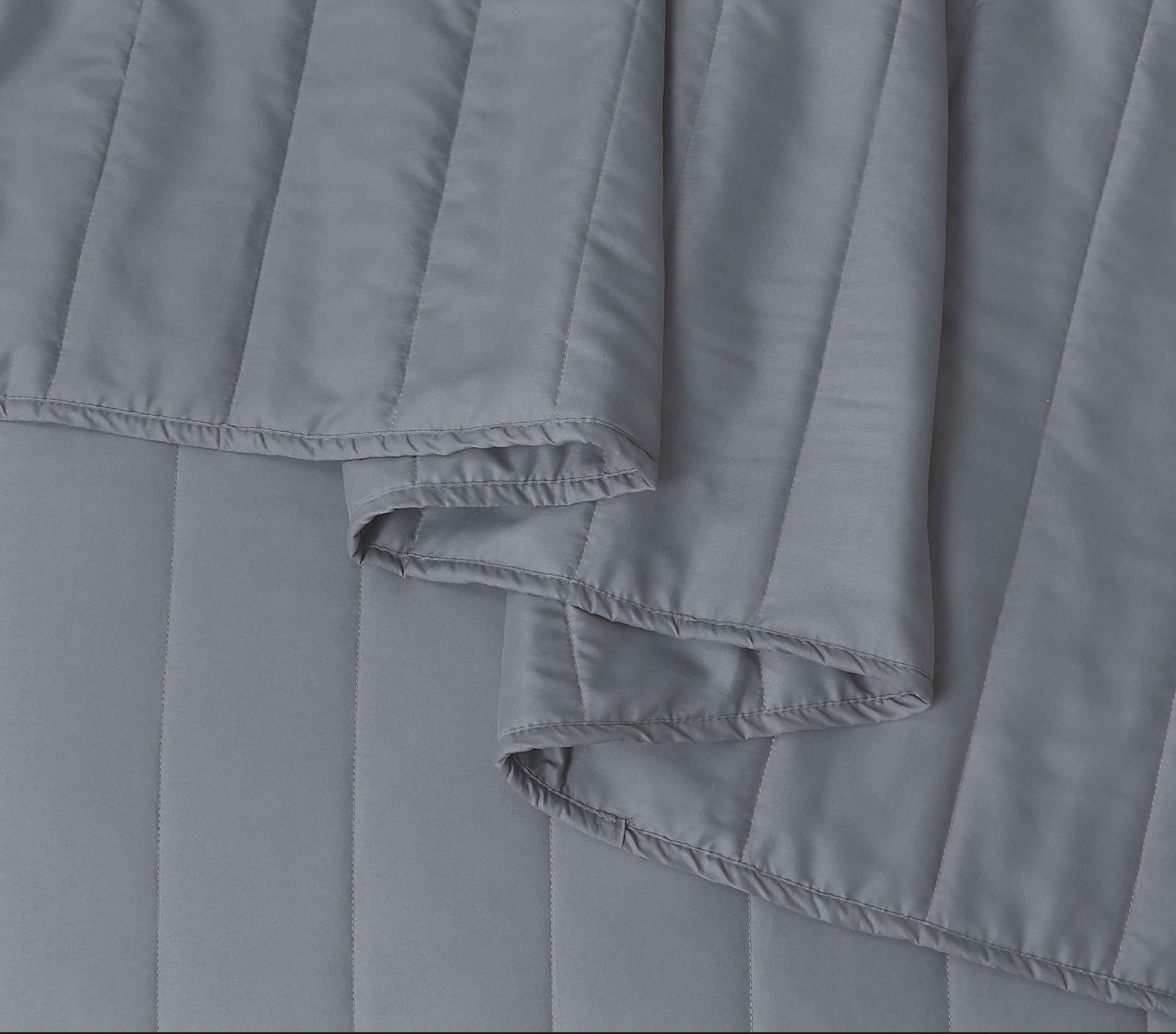 Quilted Stripe Bedspread - Gray - Bedding Park