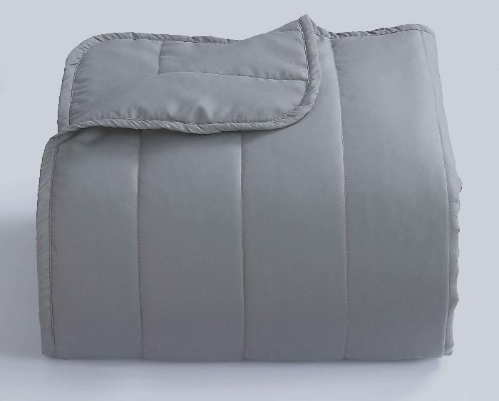 Quilted Stripe Bedspread - Gray - Bedding Park