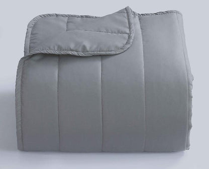 Quilted Stripe Bedspread - Gray - Bedding Park
