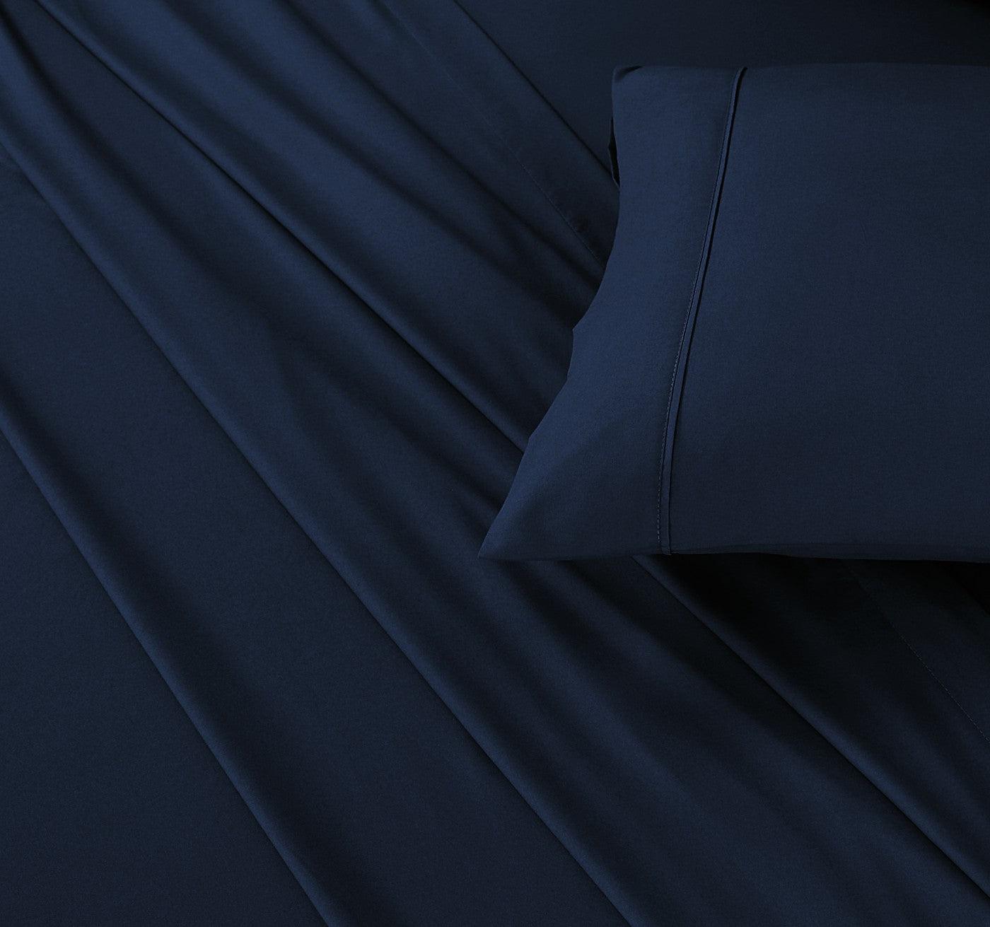 Fitted Bed Sheet - Navy - Bedding Park