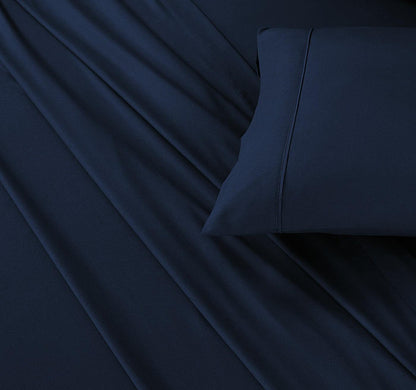 Fitted Bed Sheet - Navy - Bedding Park