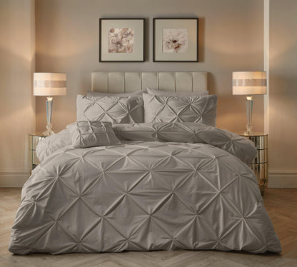 Velvet Pintuck Duvet Cover Set - Linen - Bedding Park