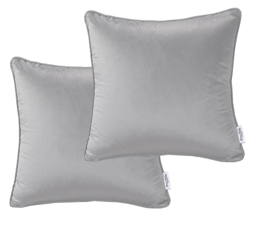 Velvet Cushion Covers - Charcoal - Bedding Park