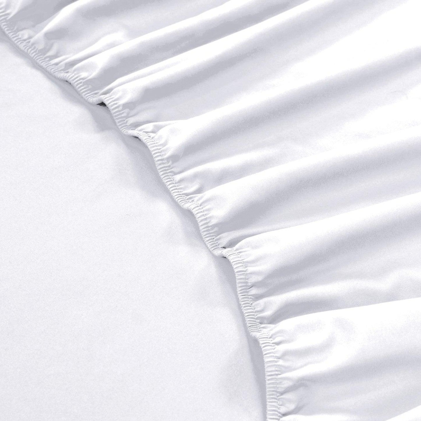 Fitted Bed Sheet- White - Bedding Park