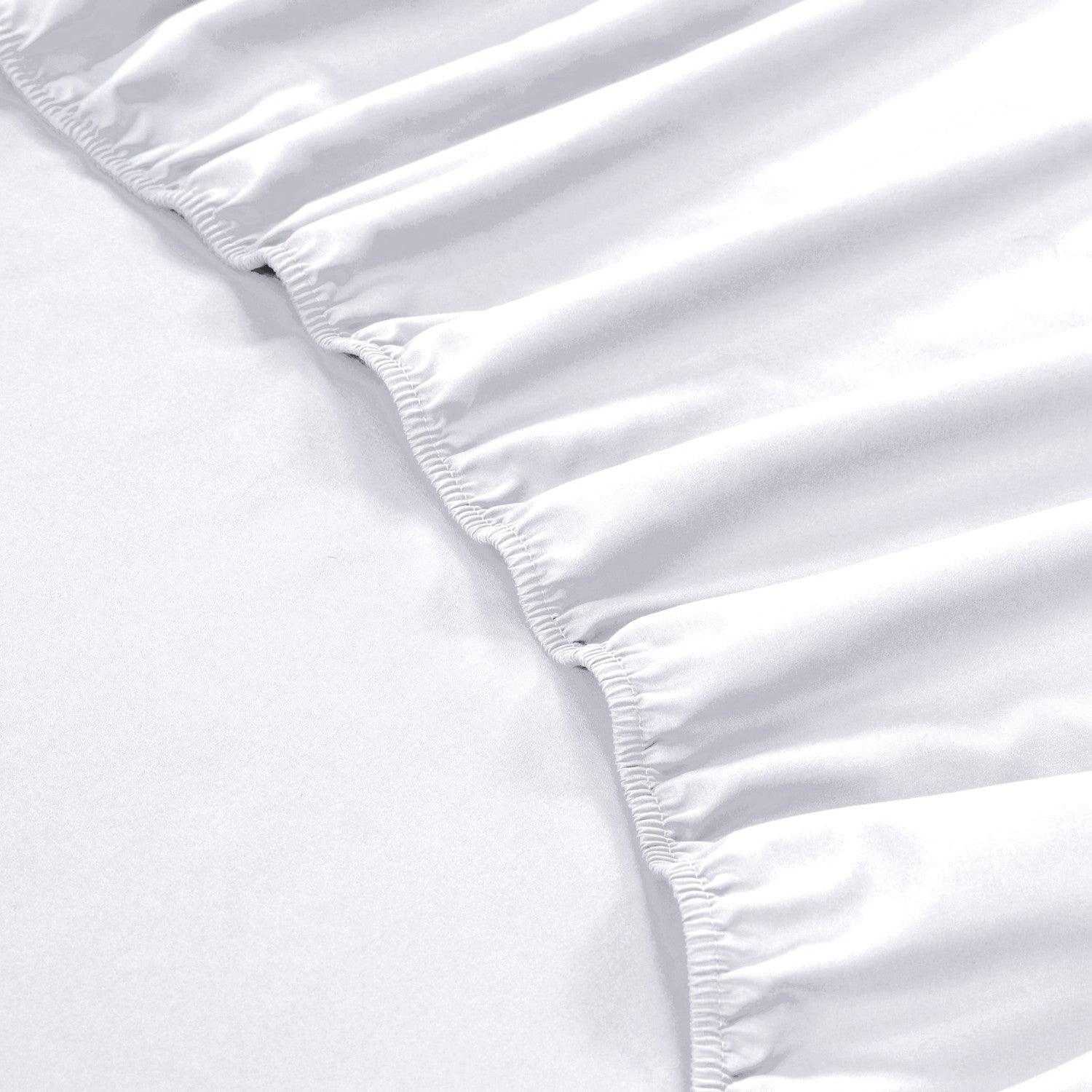 Fitted Bed Sheet- White - Bedding Park