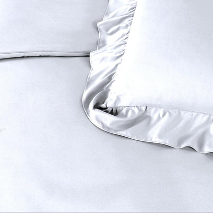 Ruffle Duvet Cover Set - White - Bedding Park