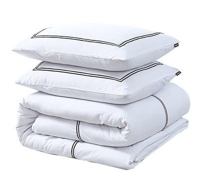 Duvet Cover Set with Barat Embroidery - White - Bedding Park