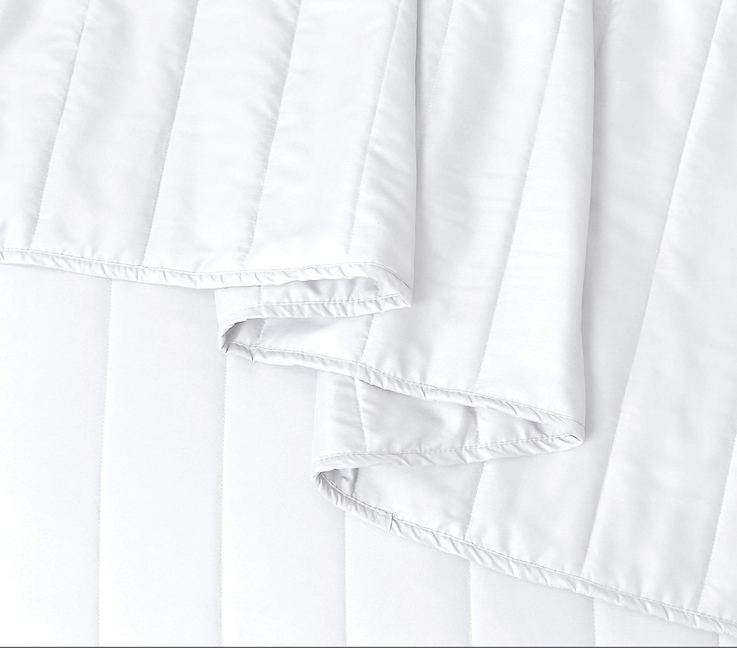 Quilted Stripe Bedspread - White - Bedding Park