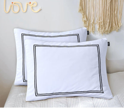 Duvet Cover Set with Barat Embroidery - White - Bedding Park